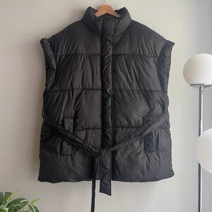 ASOS Curve Oversized Puffer Vest Black Size 16